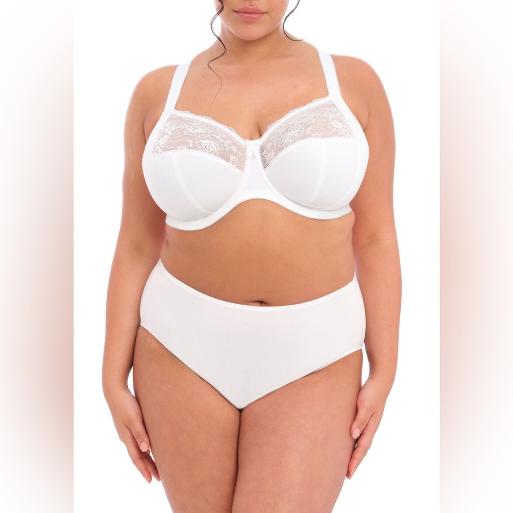 ✨ NWT Elomi Morgan Underwire Banded Bra — White Lace US 38M | UK 38J - Picture 2 of 8